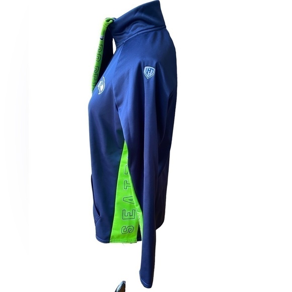 G-lll Sports Apparel Seattle Seahawks Fleece Lined Pullover 1/4 Zip NFL Men L - Picture 2 of 15